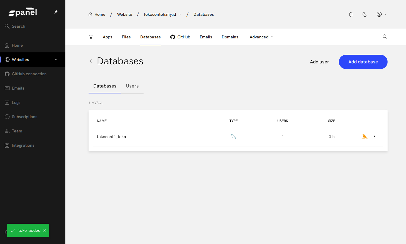 Daftar database