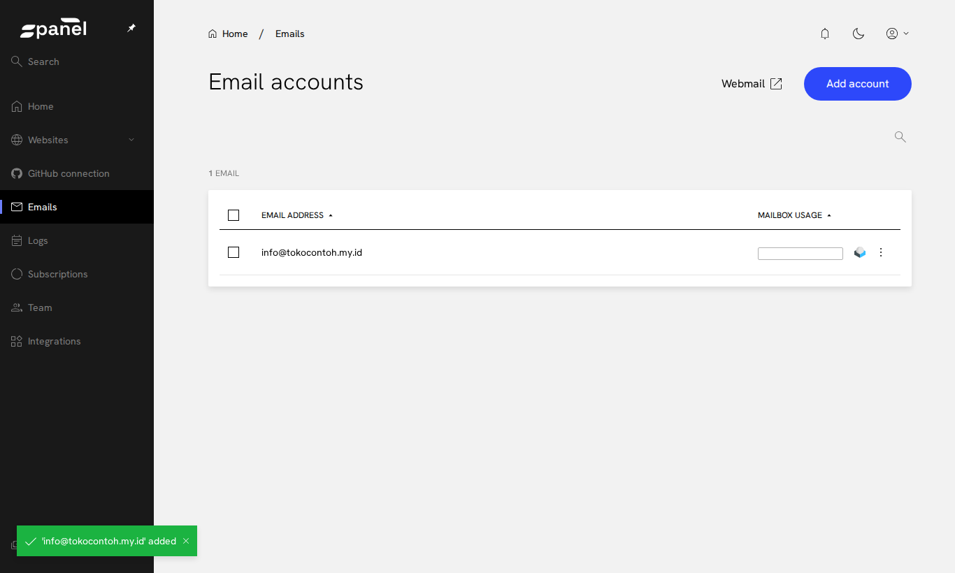 Daftar akun email