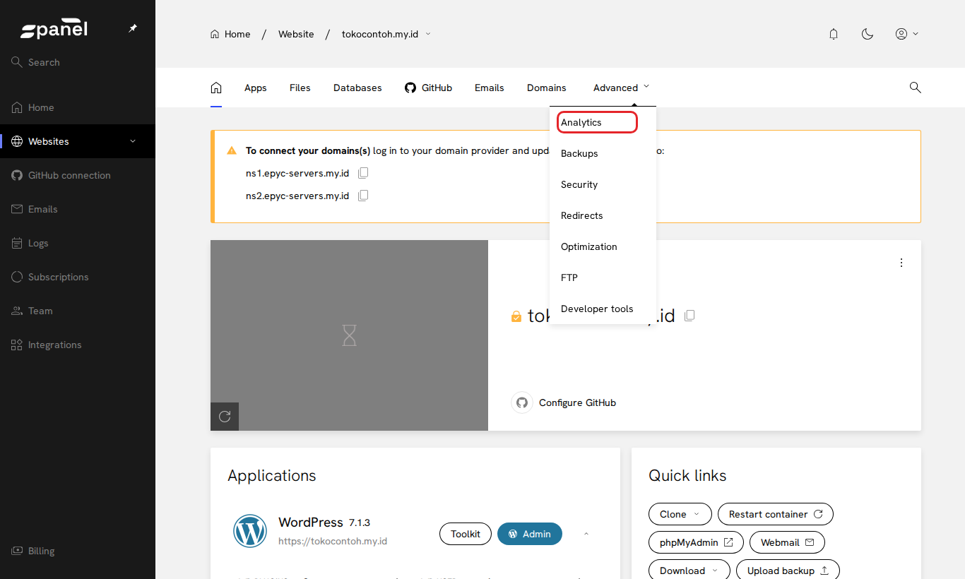 Menu Analytics