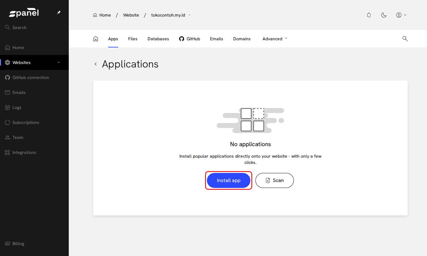 Tombol Install app